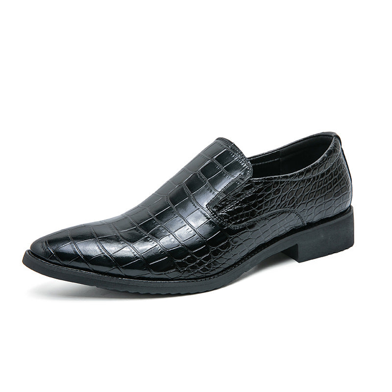 Amazon men's leather shoes retro British style European and American men's nightclub pointed leather shoes men's toe leather shoes