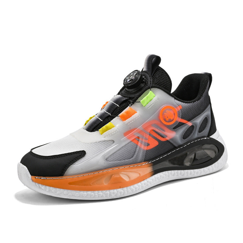 Sports shoes men's swivel buttons foreign trade large size daddy shoes couple running machine armor shoes men's shoes factory direct sales