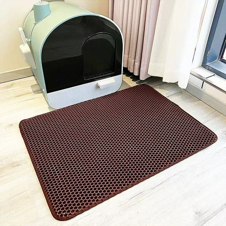 Cat litter mat eva double-layer pet floor mat removable and washable litter control mat cat supplies direct from the source manufacturer