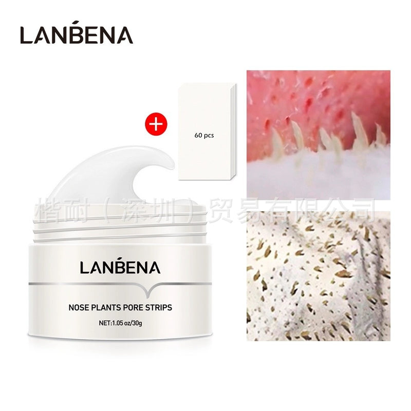 LANBENA Blackhead Nasal Mask with Blackhead Absorbing Paper Tear-Off Acne Cleansing Nose for Men and Women