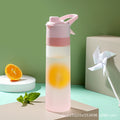 Spray water cup small fresh water cooling portable sports outdoor plastic water bottle summer student military training cup