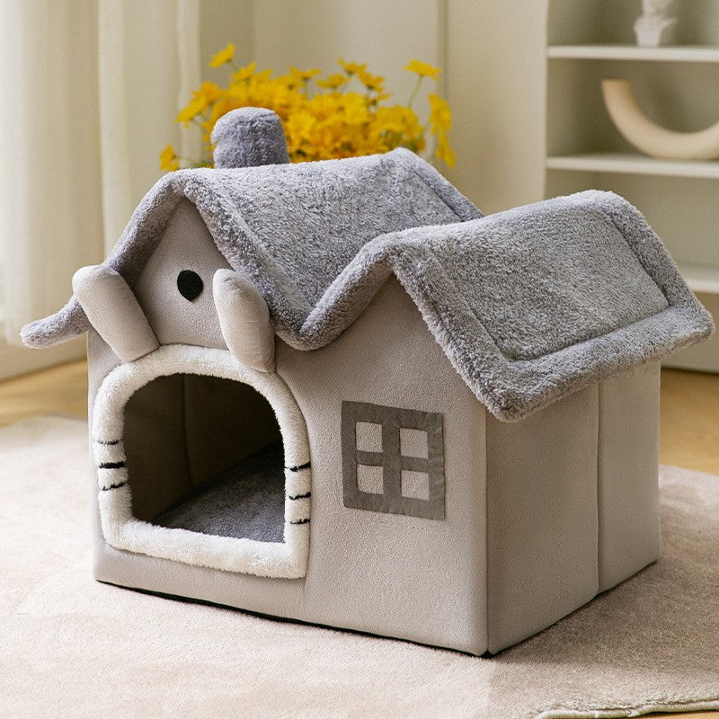 Double roof detachable and washable dog house four seasons universal cat bed autumn and winter tent dog bed pet bed cat house dog house dog house