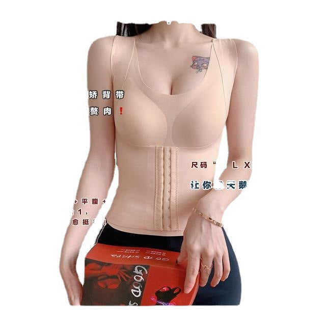 With coaster latex underwear bra body shaper women's belly shape beauty back back good slimming clothing Xinjiang Tibet special chain