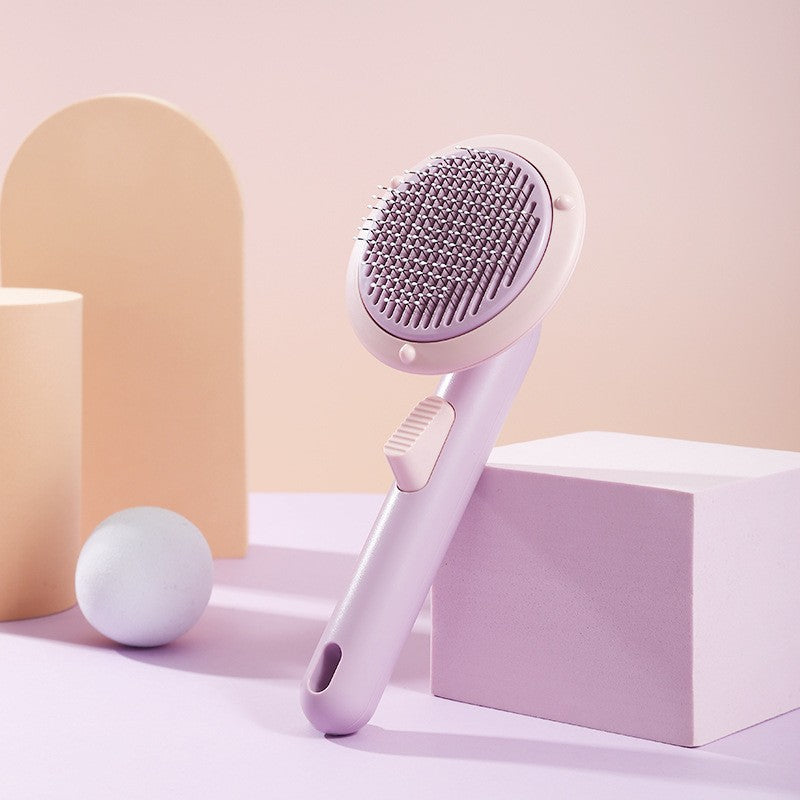 Strictly select new pet combs to remove floating hair comb one-key fading cat brush dog long and short hair self-cleaning comb open knot comb