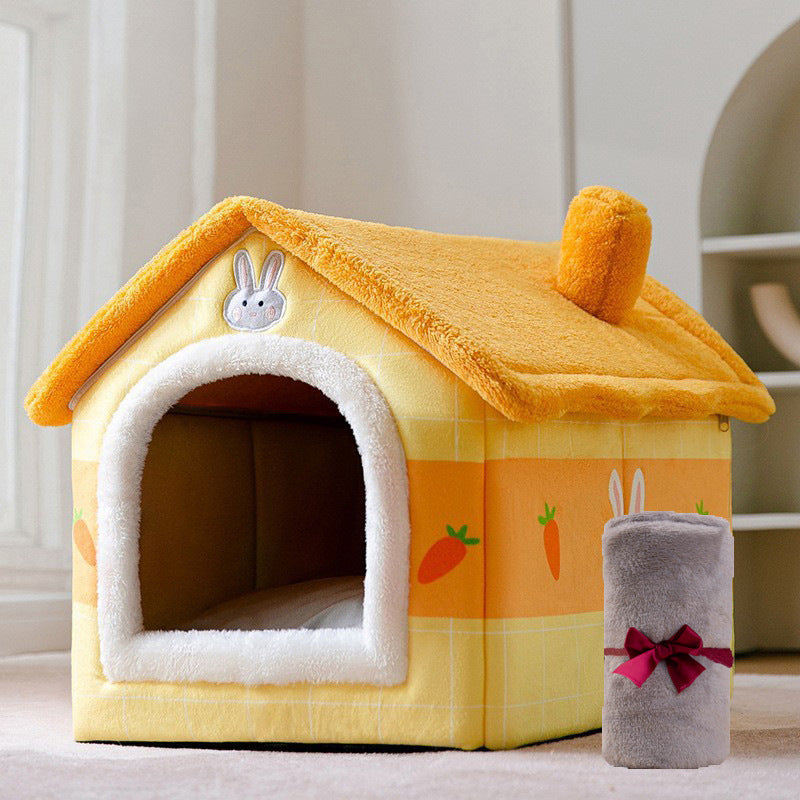 Double roof detachable and washable dog house four seasons universal cat bed autumn and winter tent dog bed pet bed cat house dog house dog house