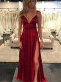 Summer forged suspenders deep V-neck backless official picture solid color slit mid-waist long skirt temperament commuter women's clothing