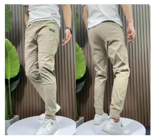 Dennis Trousers Company Early Autumn Six Pockets High Elastic Skinny Casual Pants All-match Casual Straight Pants Men