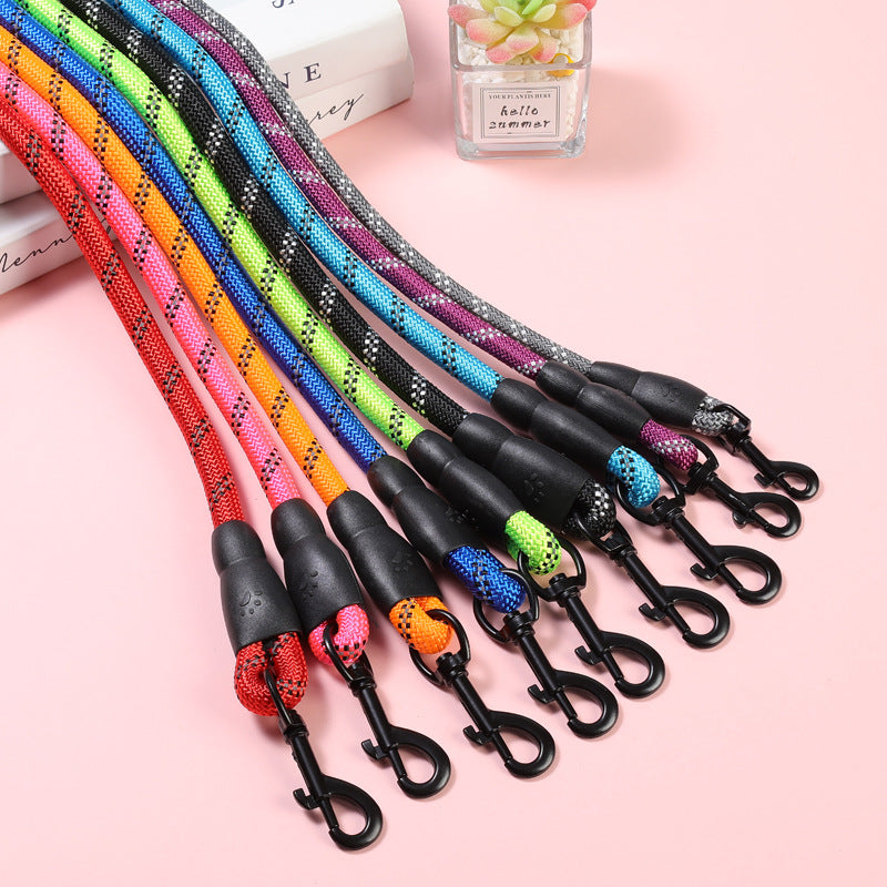 Pet Leash Explosion-proof Punching Dog Leash Reflective Round Rope Dog Chain Leash Leash Not Leash Hand Leash Cross-border Special Supply