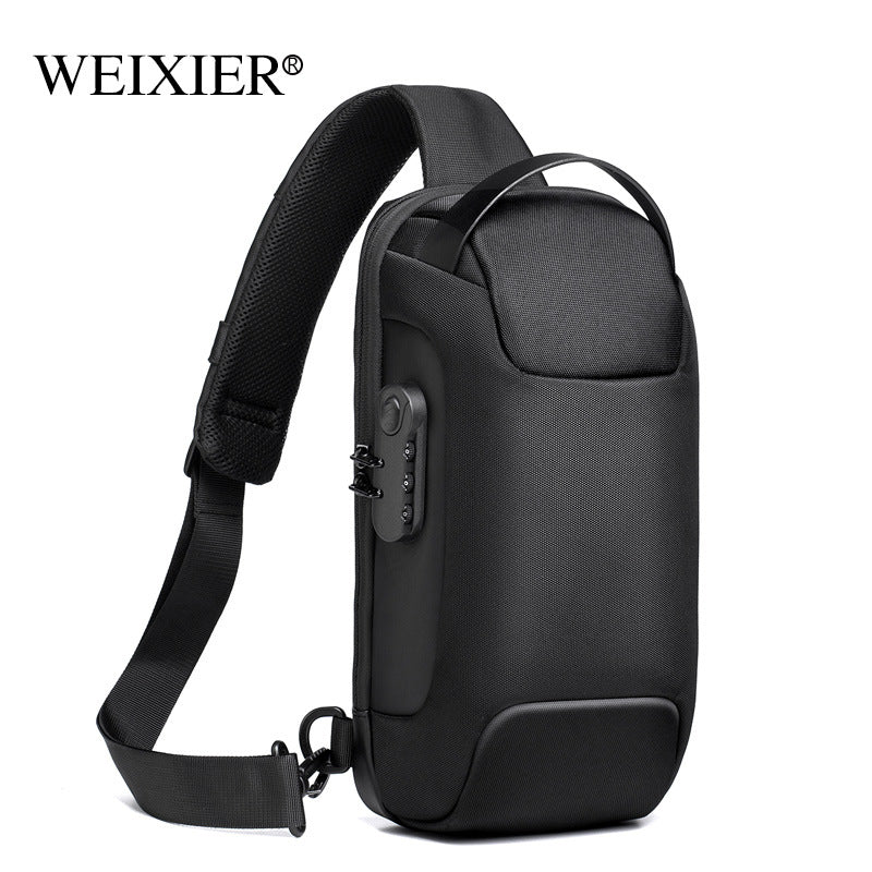 Chest bag shoulder bag men's anti-theft messenger bag men's bag Oxford cloth sports messenger bag single shoulder messenger men's chest bag