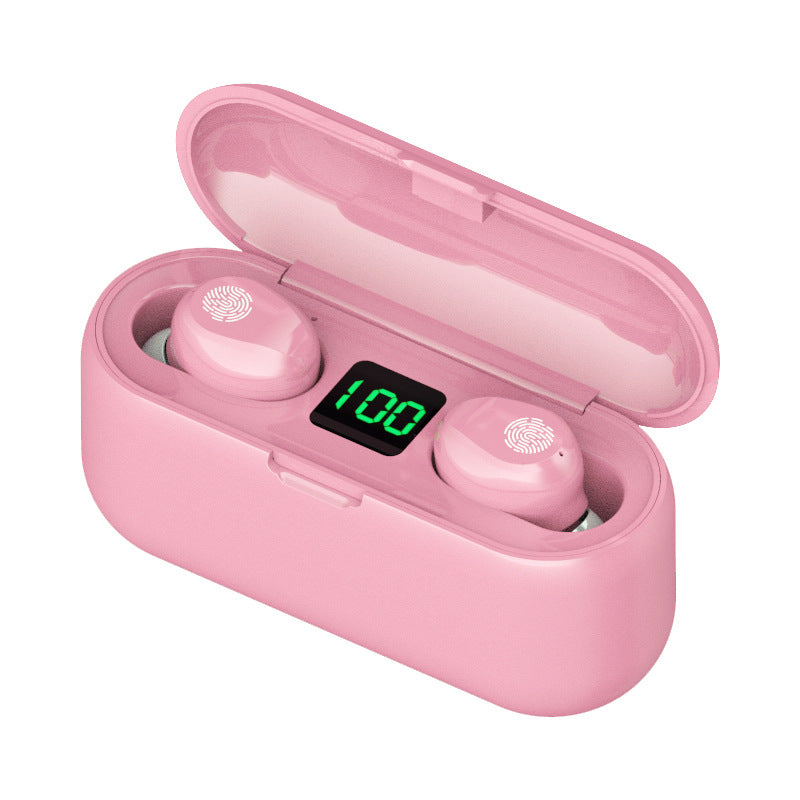 New private model F9-2 F9-5 F9-5C Macaron true wireless digital display Bluetooth headset 5.0 sports headset