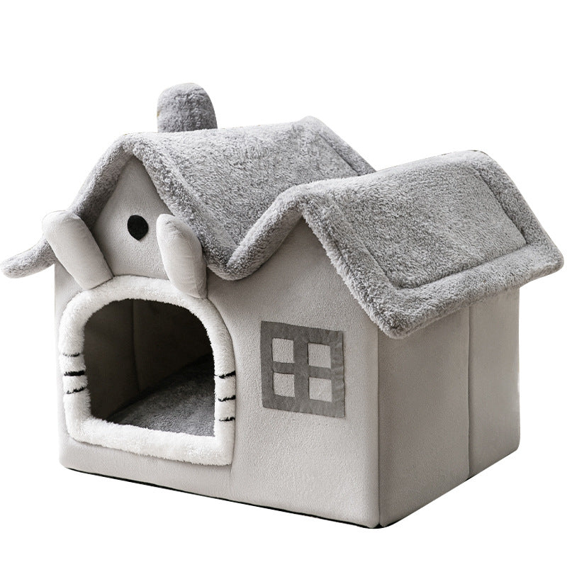Double roof detachable and washable dog house four seasons universal cat bed autumn and winter tent dog bed pet bed cat house dog house dog house