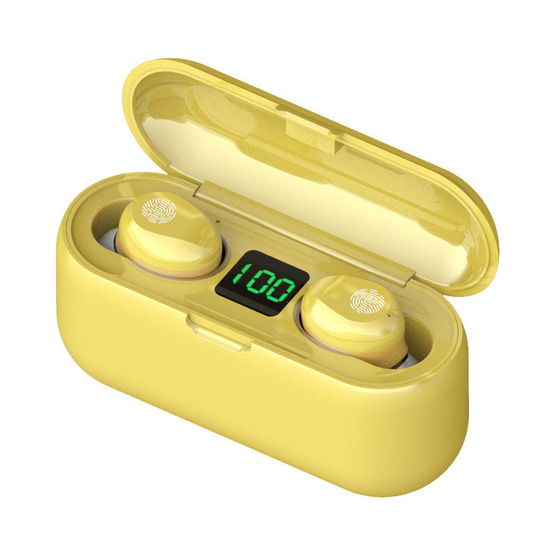 New private model F9-2 F9-5 F9-5C Macaron true wireless digital display Bluetooth headset 5.0 sports headset