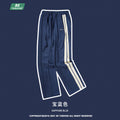 BE Men's Wear | 2023 Autumn and Winter Suede Side Web Embroidered Trousers American Classic Versatile Straight Casual Pants