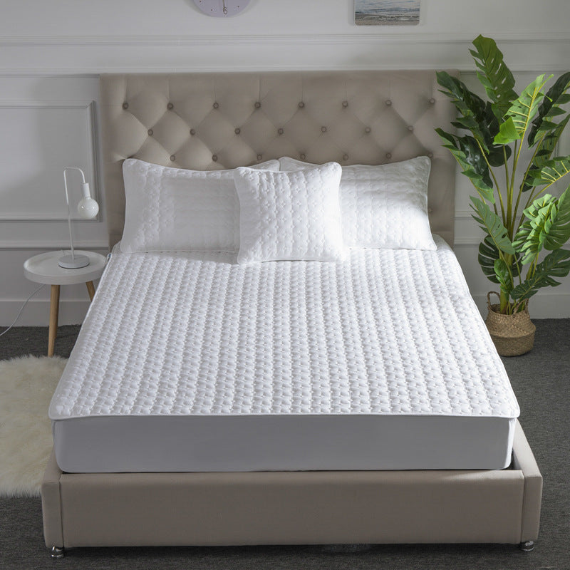 Jinfudi Amazon pure cotton brushed solid color bed sheet quilted bed cover all-inclusive thickened mattress protector
