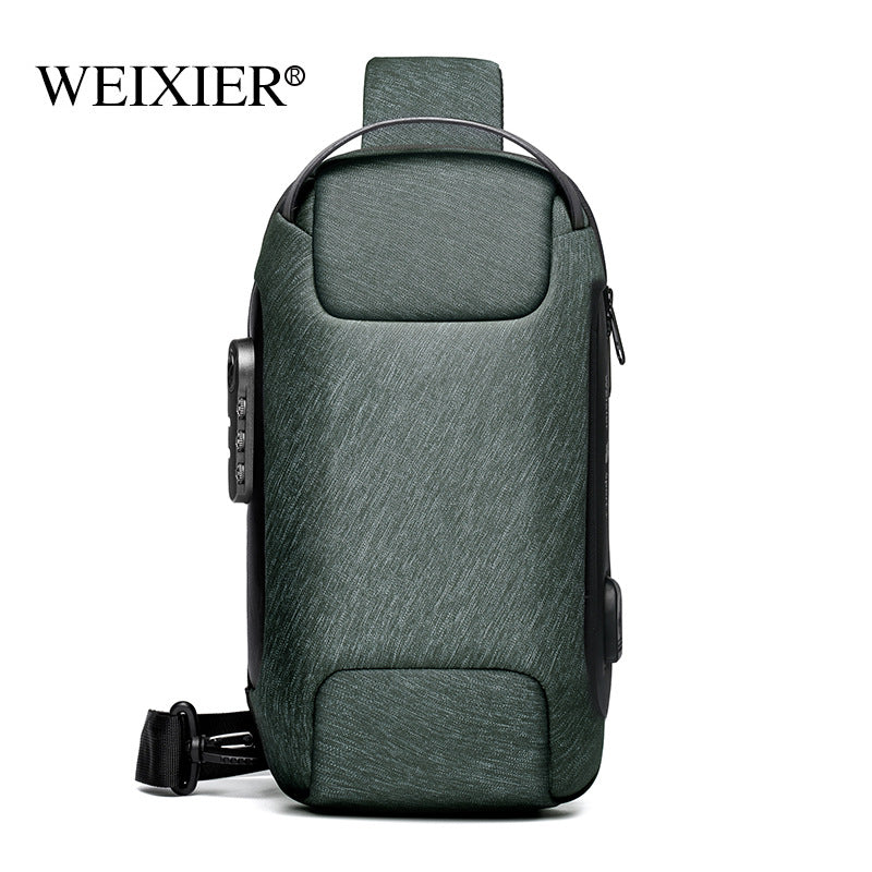 Chest bag shoulder bag men's anti-theft messenger bag men's bag Oxford cloth sports messenger bag single shoulder messenger men's chest bag