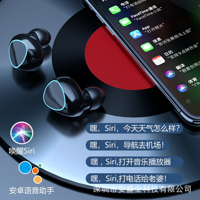 Cross-border m10 bluetooth headset breathing light display for apple huawei millet mobile phone wireless bluetooth headset