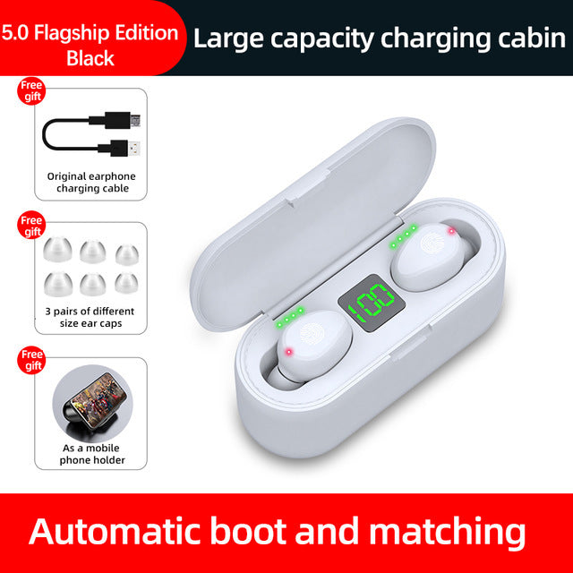 New private model F9-2 F9-5 F9-5C Macaron true wireless digital display Bluetooth headset 5.0 sports headset