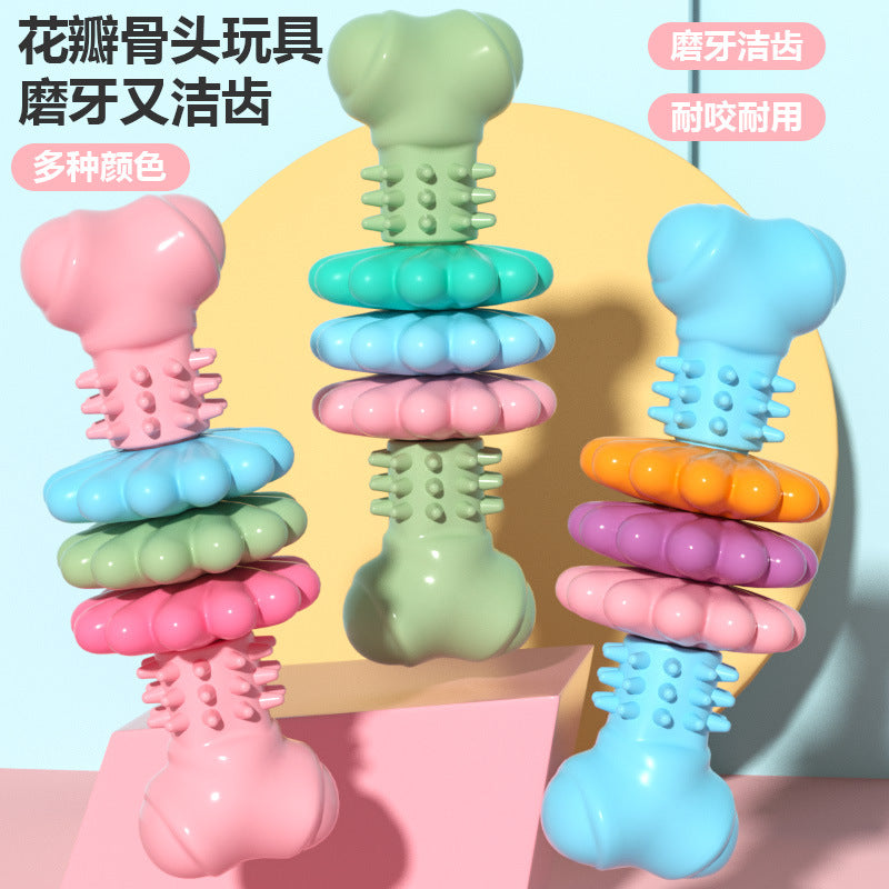 New Arrival Pet Toy Dog Toy TPR Bone Type Succulent Biting Bite Resistant Molar Toy Set