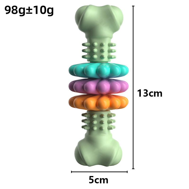 New Arrival Pet Toy Dog Toy TPR Bone Type Succulent Biting Bite Resistant Molar Toy Set