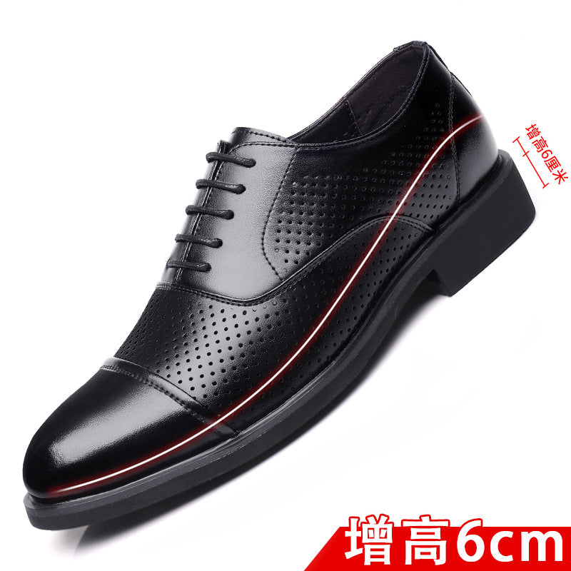New men's height-increasing shoes for all seasons, business formal leather men's leather shoes, British casual wedding shoes for men