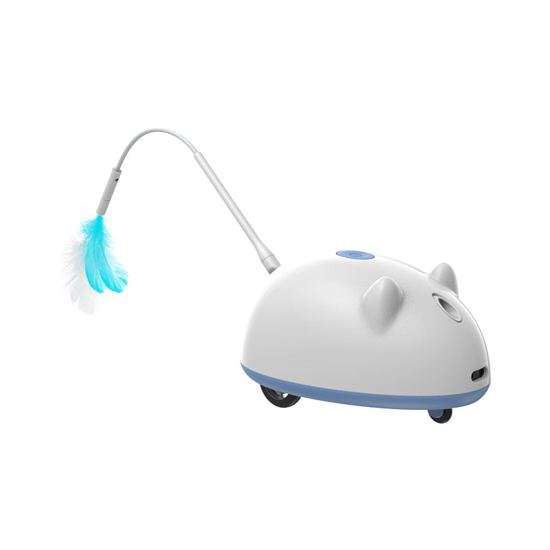 Cross-border popular pet cat toy electric toy simulated mouse self-entertainment to relieve boredom smart sensor obstacle avoidance cat teaser