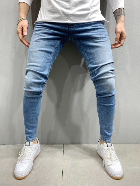 High quality European and American men's stretch skinny jeans