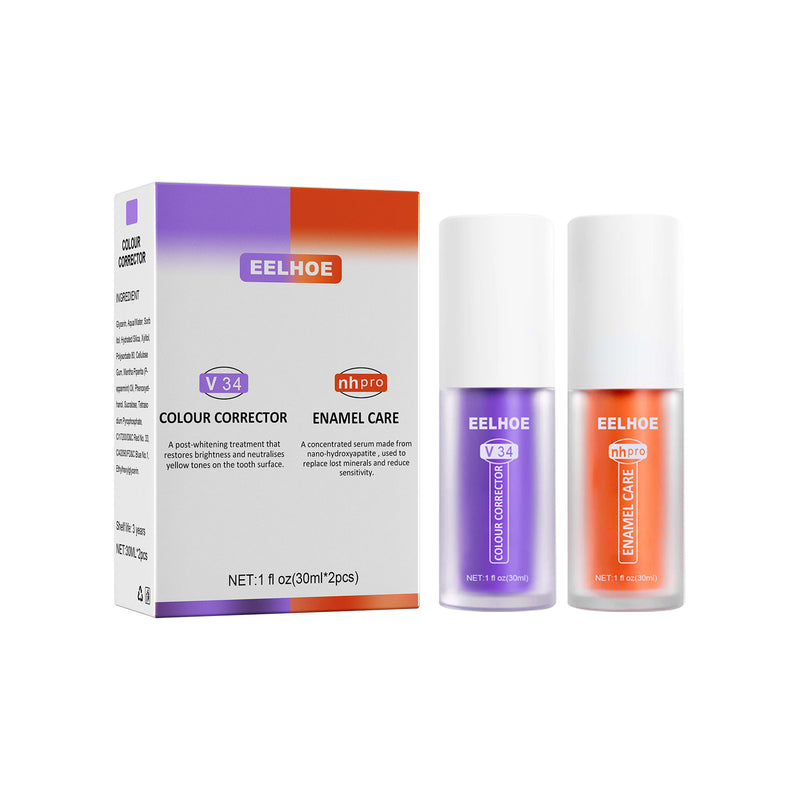 EELHOE V34 toothpaste repair teeth repair oral cleaning purple orange toothpaste dazzle white and remove tooth stains
