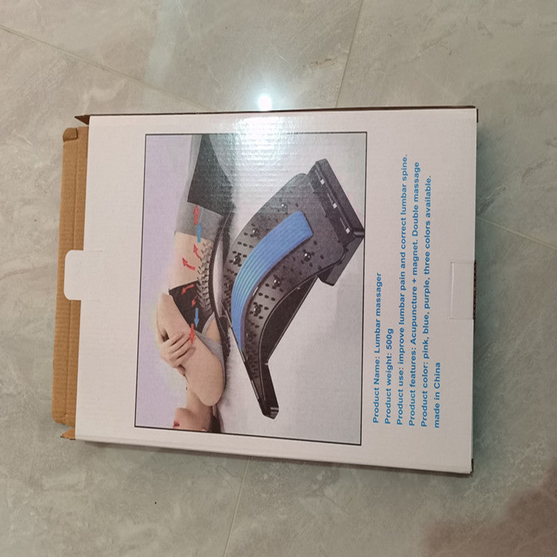 Lumbar soothing device cushion belt waist back pain strain traction massager lumbar disc corrector spot