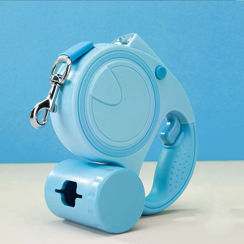 Dog retractable luminous automatic leash small and medium-sized dog walking rope dog chain Teddy outing pet supplies