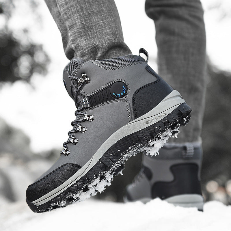 Winter cross-border large size plus velvet thickened warm snow boots foreign trade Martin outdoor men's high-top Northeastern large cotton boots