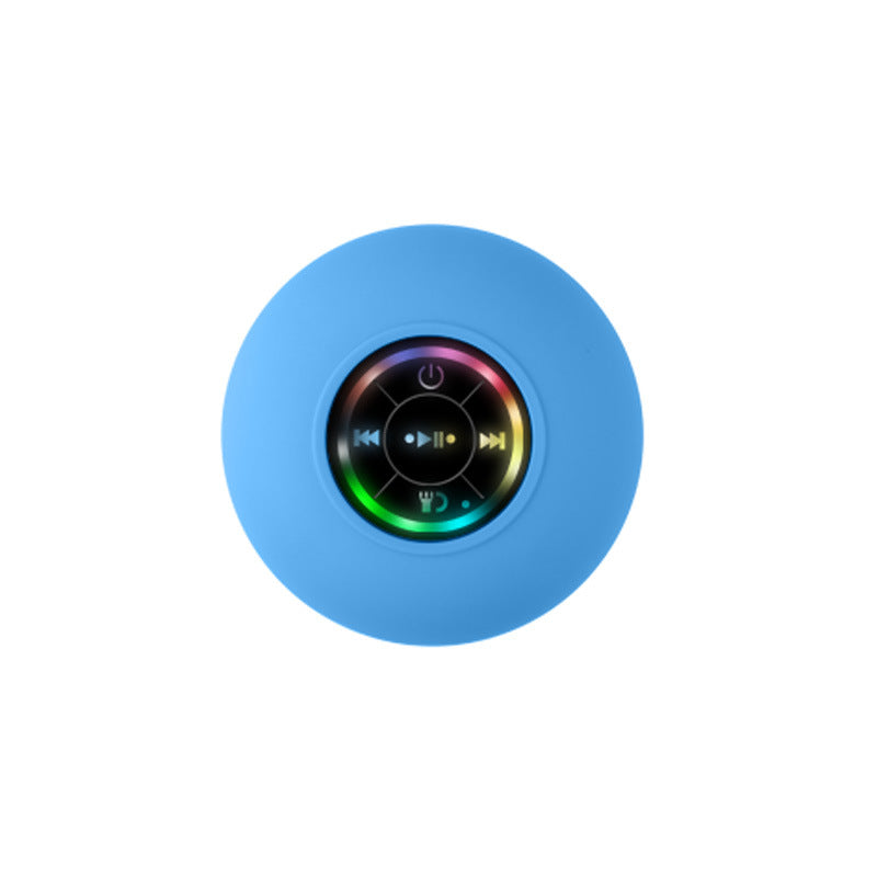 Big Suction Cup Waterproof Bluetooth Speaker LED Light Illuminating Waterproof Bathroom Bluetooth Speaker Portable Bluetooth Speaker