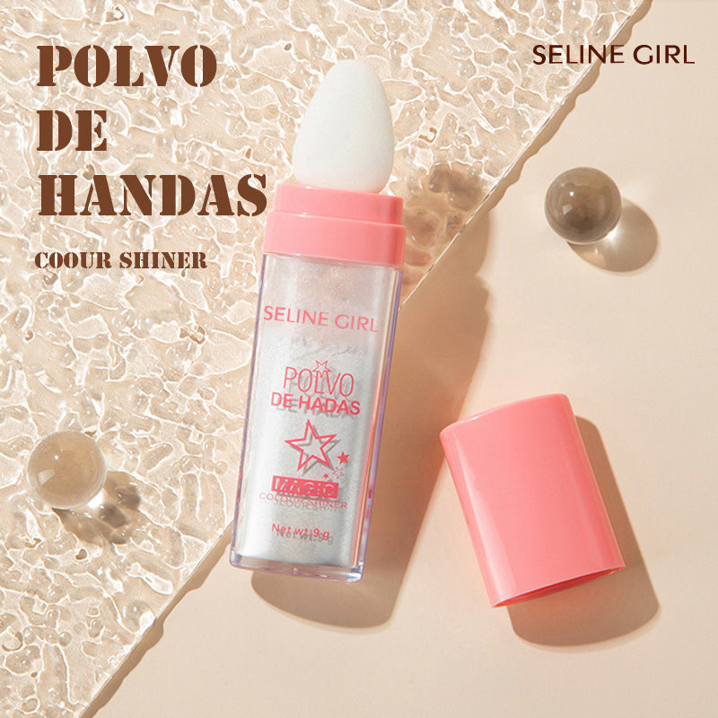 Fairy high light pat powder body highlight brighten natural three-dimensional volume repair blush flash powder cross-border tremolo makeup