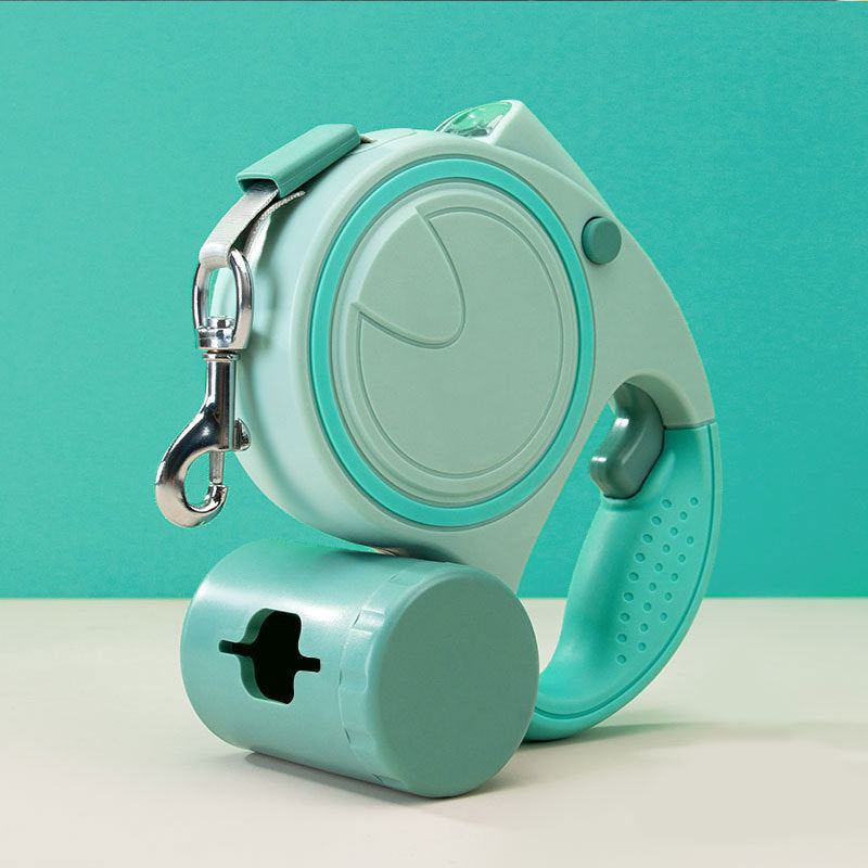 Dog retractable luminous automatic leash small and medium-sized dog walking rope dog chain Teddy outing pet supplies