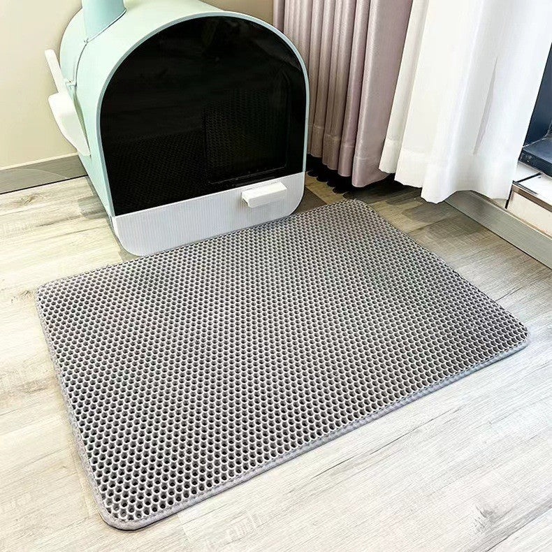 Cat litter mat eva double-layer pet floor mat removable and washable litter control mat cat supplies direct from the source manufacturer