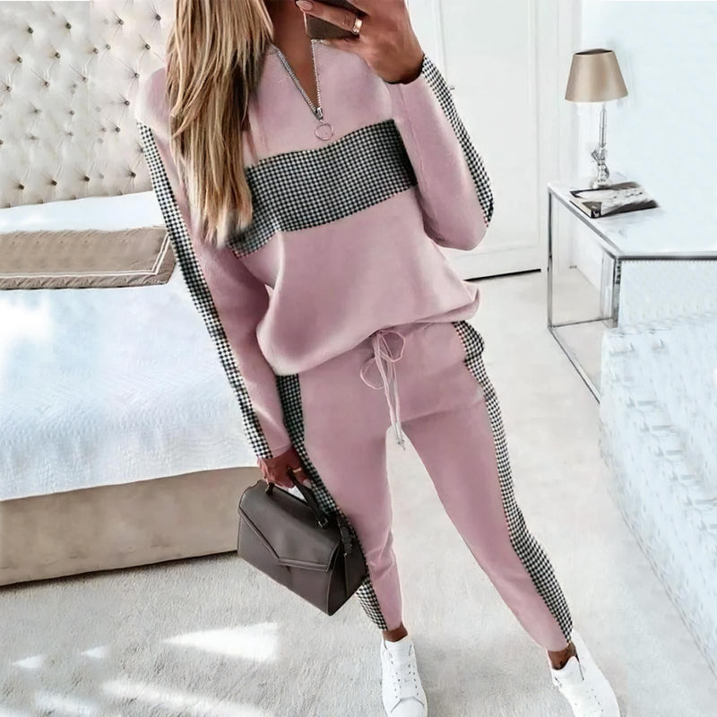 2022 Amazon spring and autumn new cross-border European and American popular women's gray splicing suit
