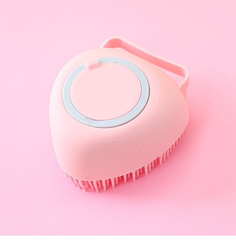 Baby pet safe baby soft hair shampoo brush bath household silicone bath brush bath artifact massage brush