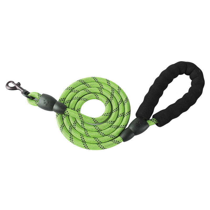 Cross-border pet leash anti-explosion punching dog leash reflective round rope dog chain leash dog leash not tight hand leash