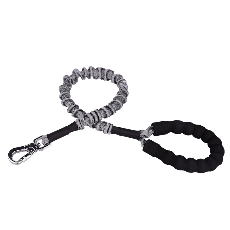 New product explosion-proof punching telescopic elastic rope reflective pet leash foam cotton handle does not strangle the hand dog chain walking dog leash