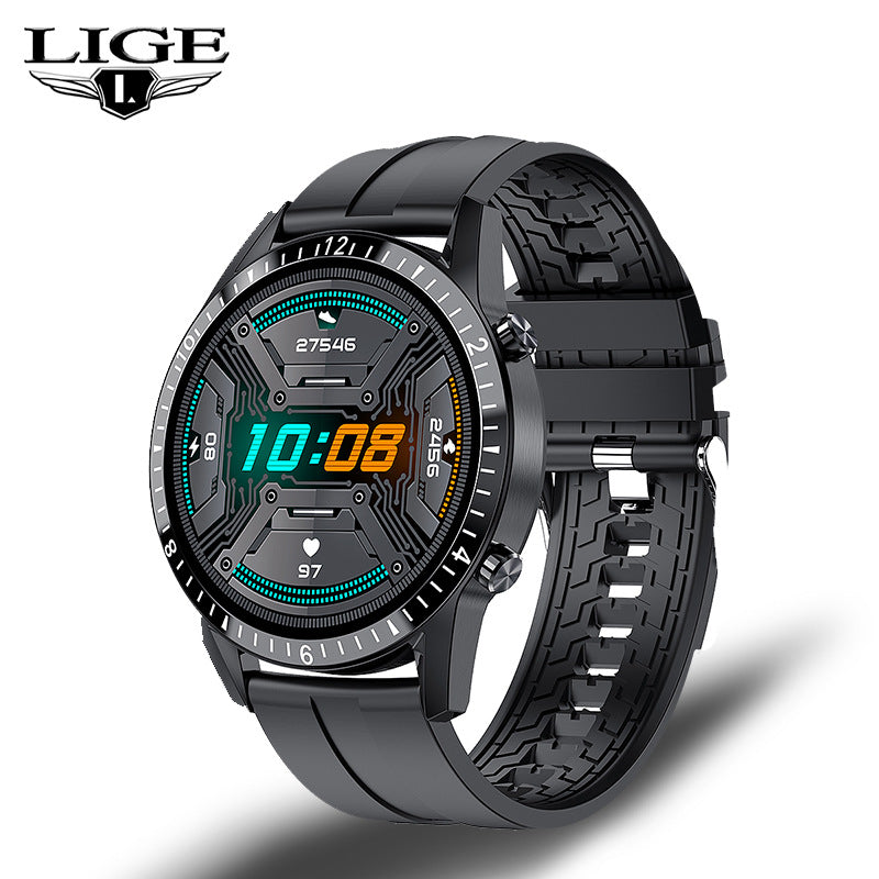 LIGE/Bangwei Multifunctional Smart Watch Bluetooth Call Pedometer Blood Pressure Heart Rate Detection Waterproof Watch