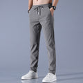 Ice Silk Pants Men's 2022 Summer New Black Label Thin Business Casual Pants Elastic Breathable Straight Sports Trousers