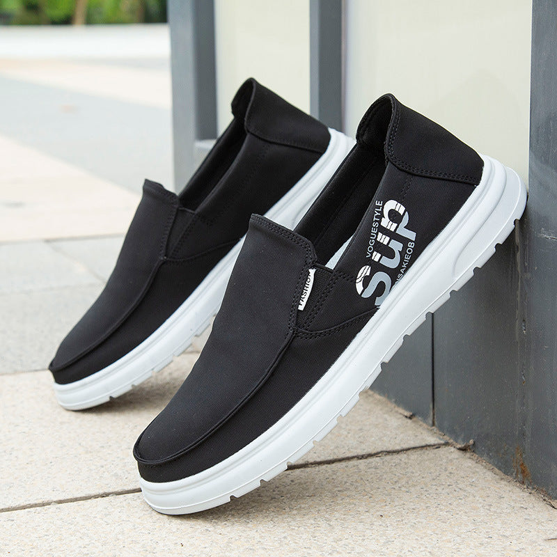 Men's Shoes Foreign Trade 48 Size Men's Slip-On Casual Canvas Shoes Lightweight Soft Sole Dad's Shoes Driving Shoes