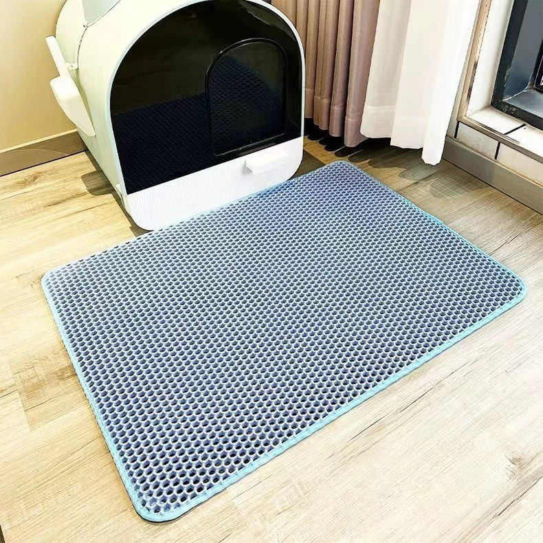Cat litter mat eva double-layer pet floor mat removable and washable litter control mat cat supplies direct from the source manufacturer