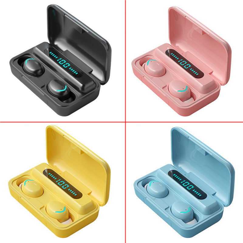 New private model F9-2 F9-5 F9-5C Macaron true wireless digital display Bluetooth headset 5.0 sports headset
