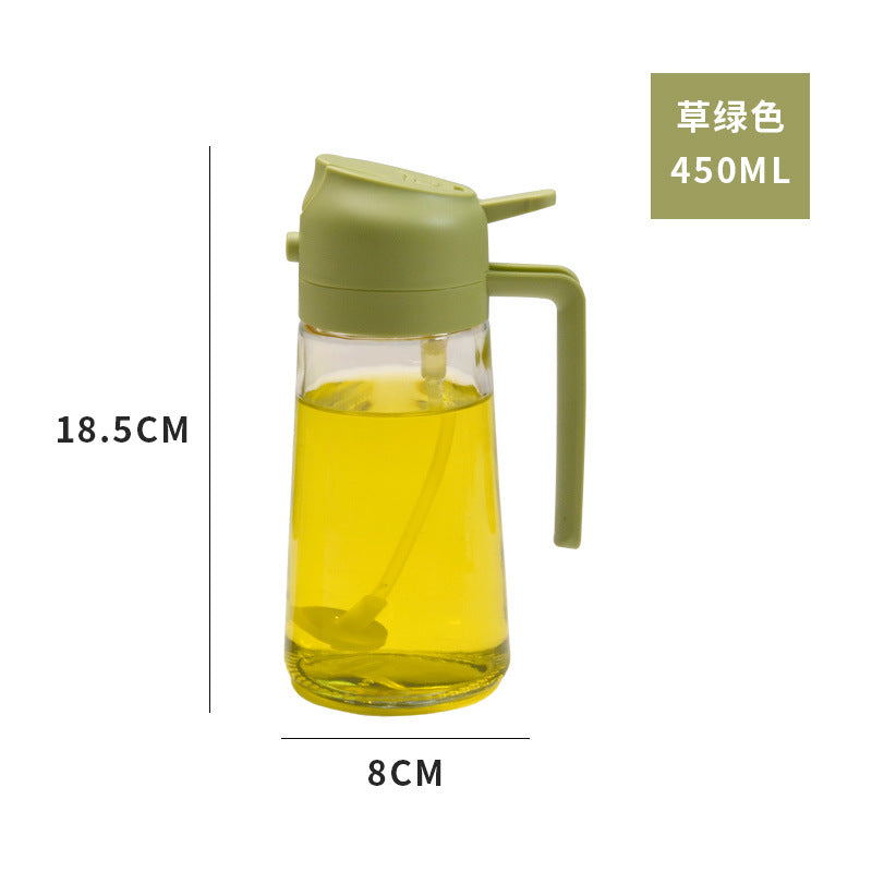 Multifunctional oil pot household kitchen supplies spray to two-in-one oil bottle large capacity press oil spray pot new wholesale