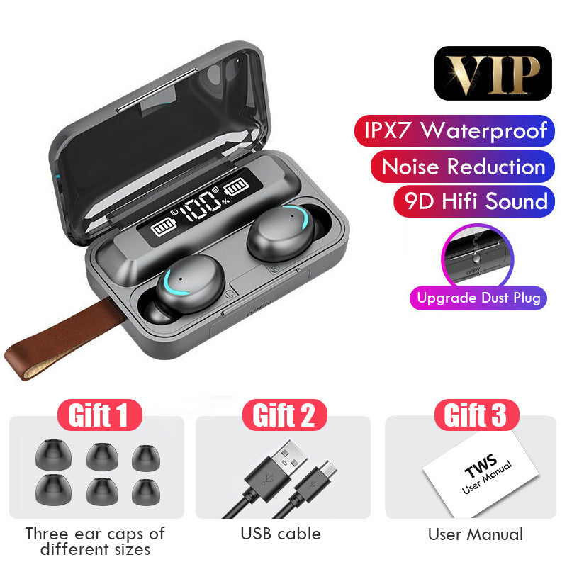 New private model F9-2 F9-5 F9-5C Macaron true wireless digital display Bluetooth headset 5.0 sports headset