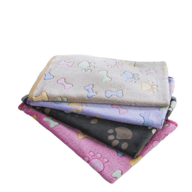 Wholesale pet blanket four seasons universal blanket warm flannel paw print blanket cat dog blanket dog seat cushion