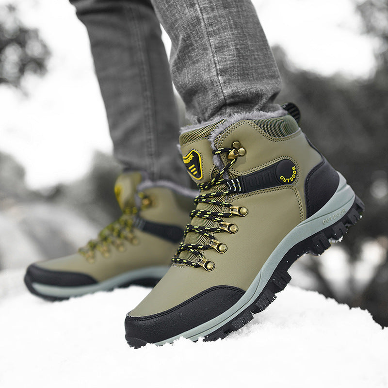 Winter cross-border large size plus velvet thickened warm snow boots foreign trade Martin outdoor men's high-top Northeastern large cotton boots