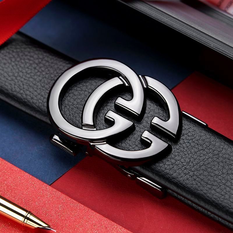 Men's leather belt automatic buckle business trend new style belt high-end cowboy versatile youth fashion belt