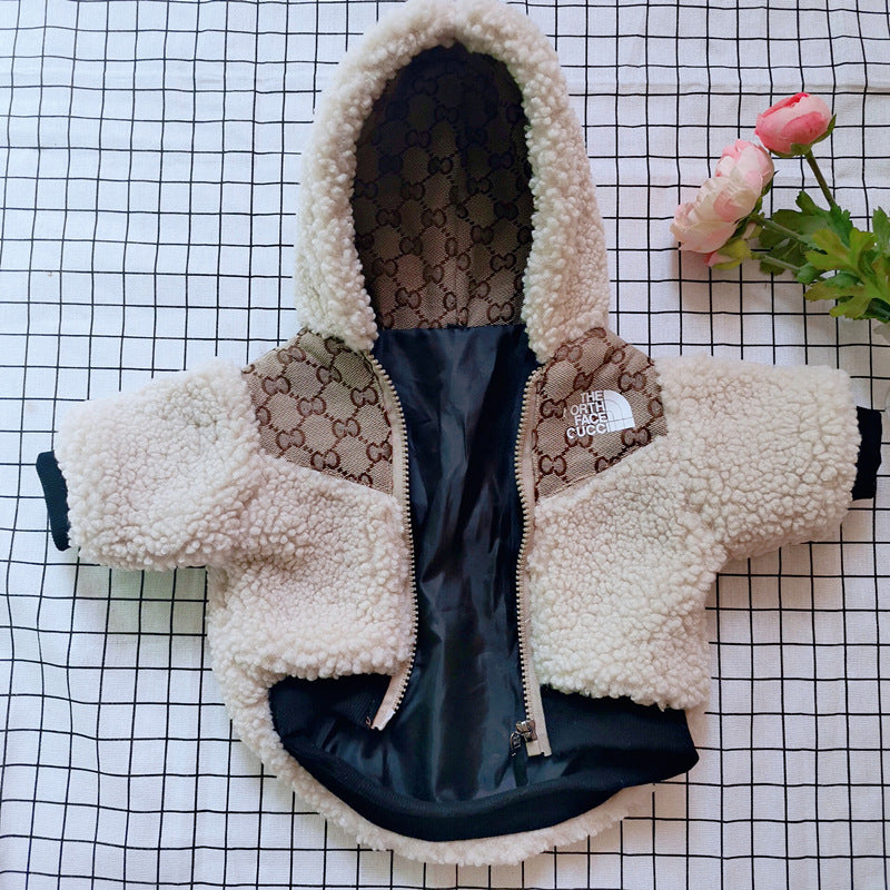 Trendy brand pet coat foreign trade autumn and winter warm new clothes puppy clothing French Dou Teddy Bichon Schnauzer