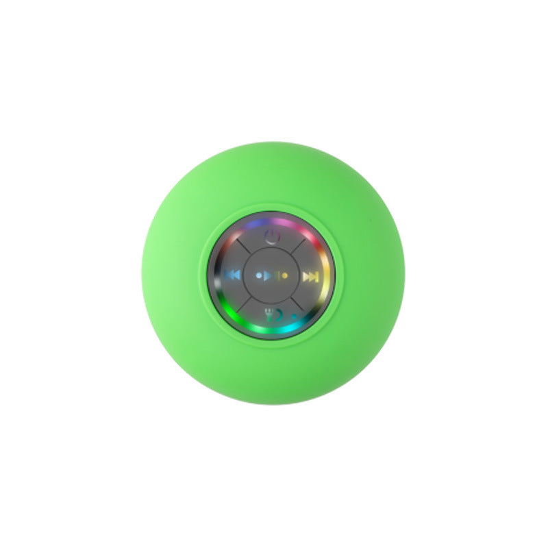 Big Suction Cup Waterproof Bluetooth Speaker LED Light Illuminating Waterproof Bathroom Bluetooth Speaker Portable Bluetooth Speaker